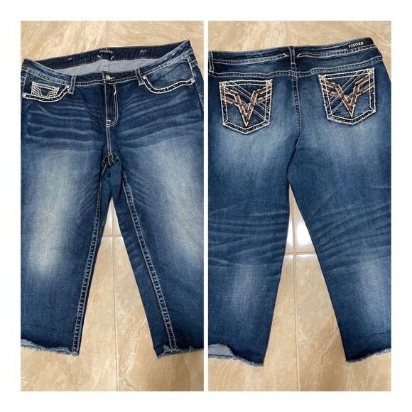 Vigoss jeans Heritag Fit cropped size S24 L21 - Picture 1 of 8